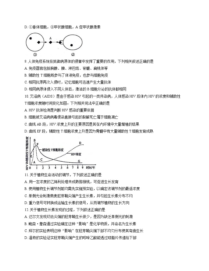 江苏省连云港市赣榆区2025-2026学年高二上学期期中考试生物试题（Word版附答案）第3页