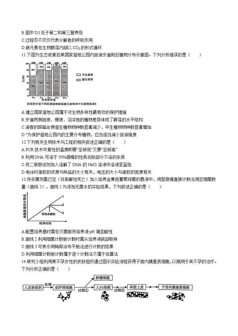 江苏省南通市如皋市2026届高三上学期教学质量调研（二）生物试卷(含答案）第3页