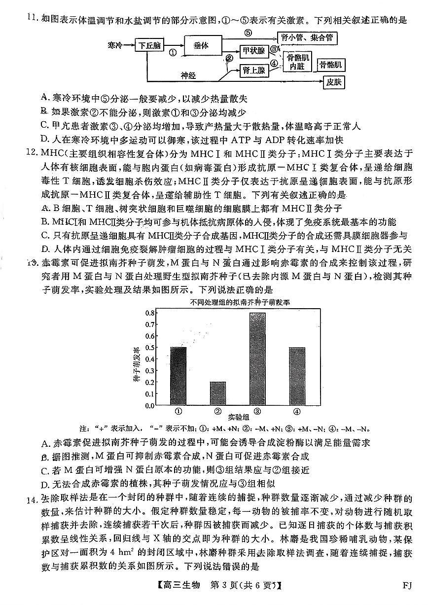 生物-福建2026届高三百校12月联合测评试卷及答案第3页