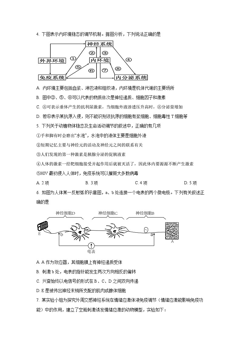 广西钦州市2022-2023学年高二上学期期末教学质量监测生物试卷（学生版）第2页