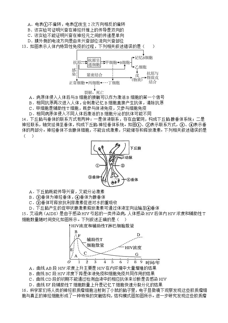 四川省南充高级中学2025-2026学年高二上学期12月月考试题生物试卷第3页