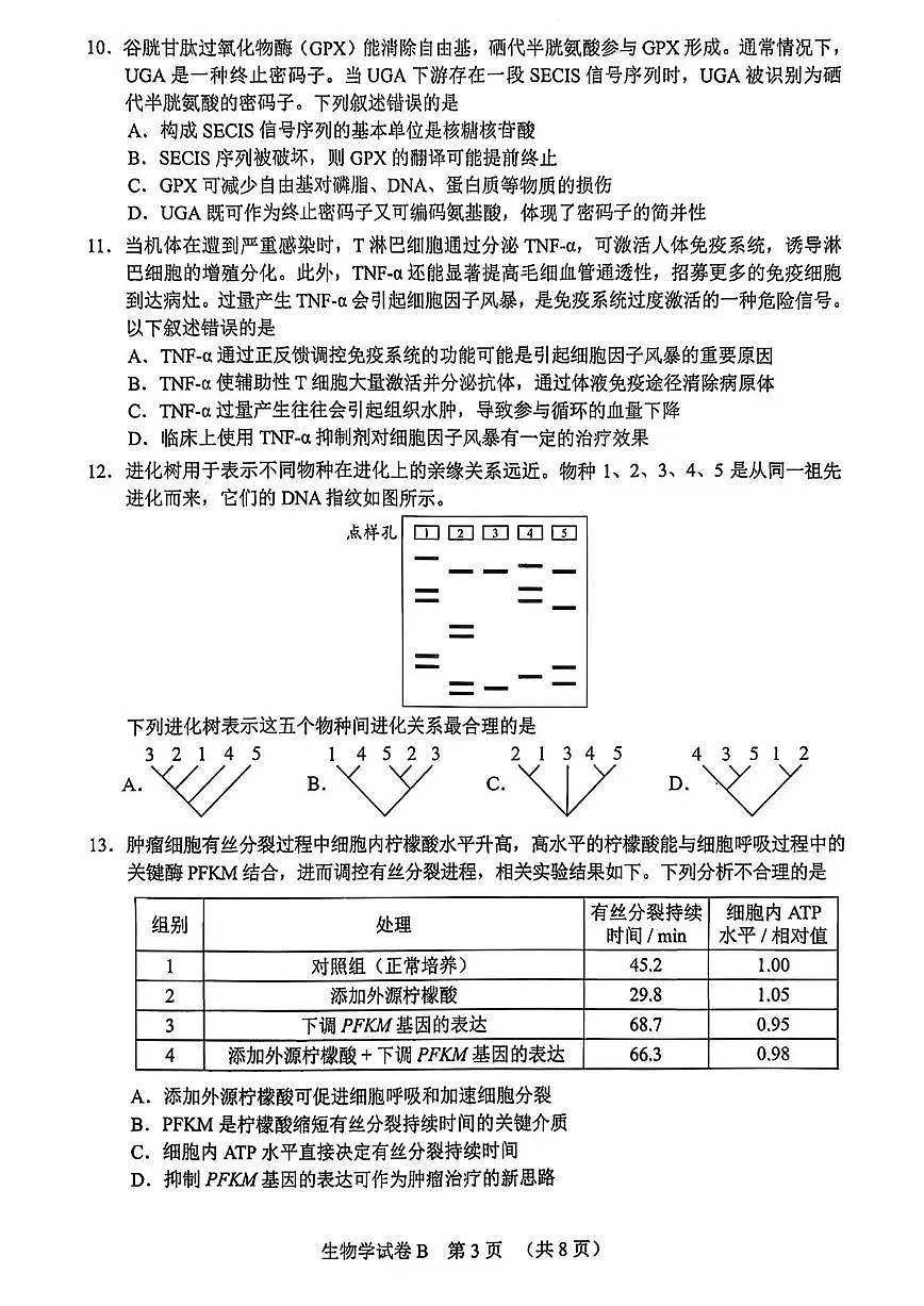生物试题第3页