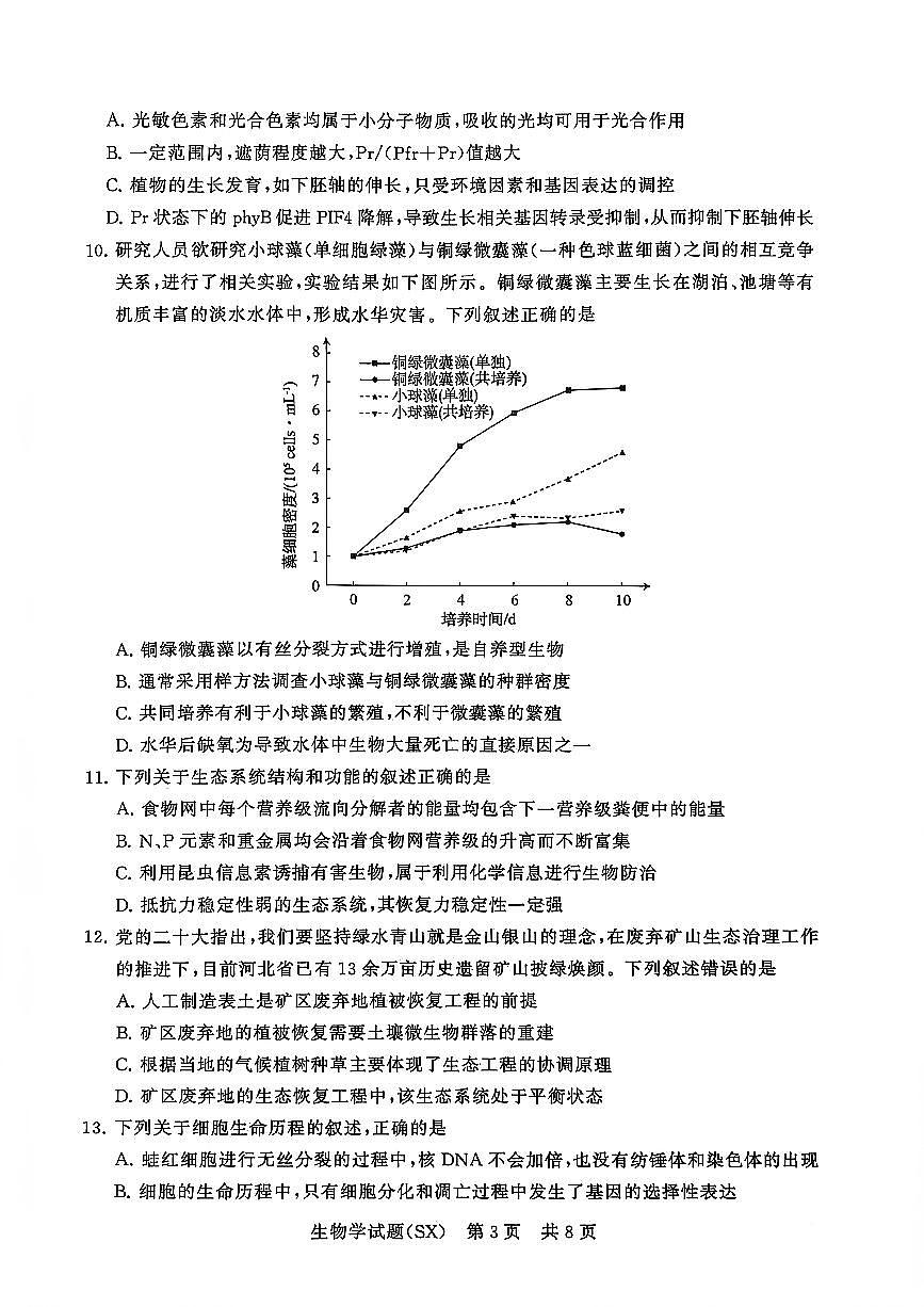 T8联考2026届高三年级12月检测训练生物(山西)第3页