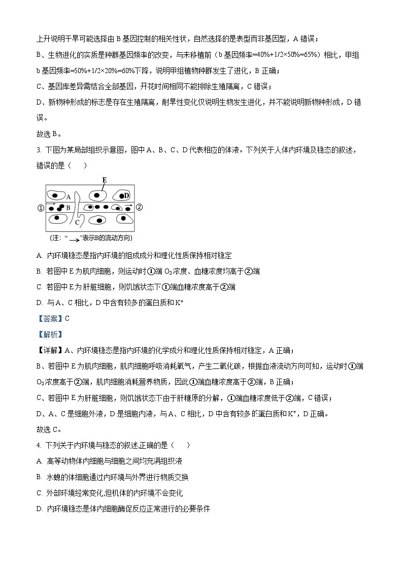 湖北省黄冈市黄梅县第一中学2025-2026学年高二上学期12月月考生物试题 Word版含解析第2页