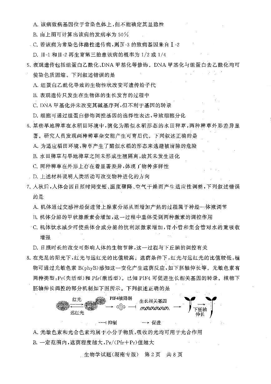 扫描件_湖南专版生物第2页