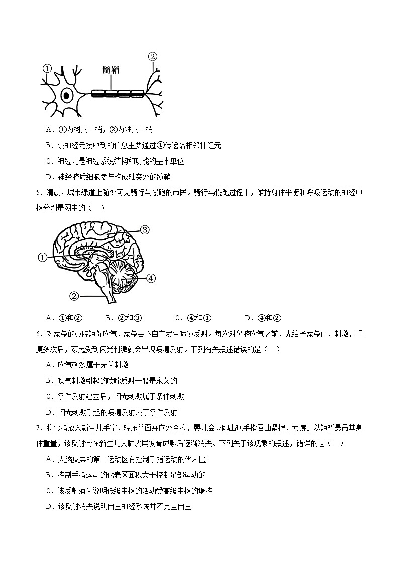 贵州省遵义市区县一中2025-2026学年高二上学期期中联考生物试题（Word版附答案）第2页