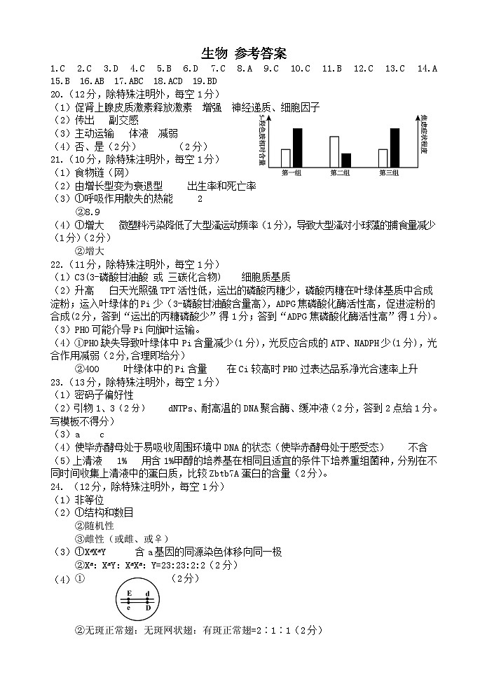 定稿 生物答案1215第1页