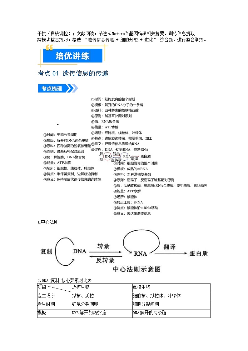 专题06  遗传信息的传递与表达（高效培优讲义）（解析版）第3页