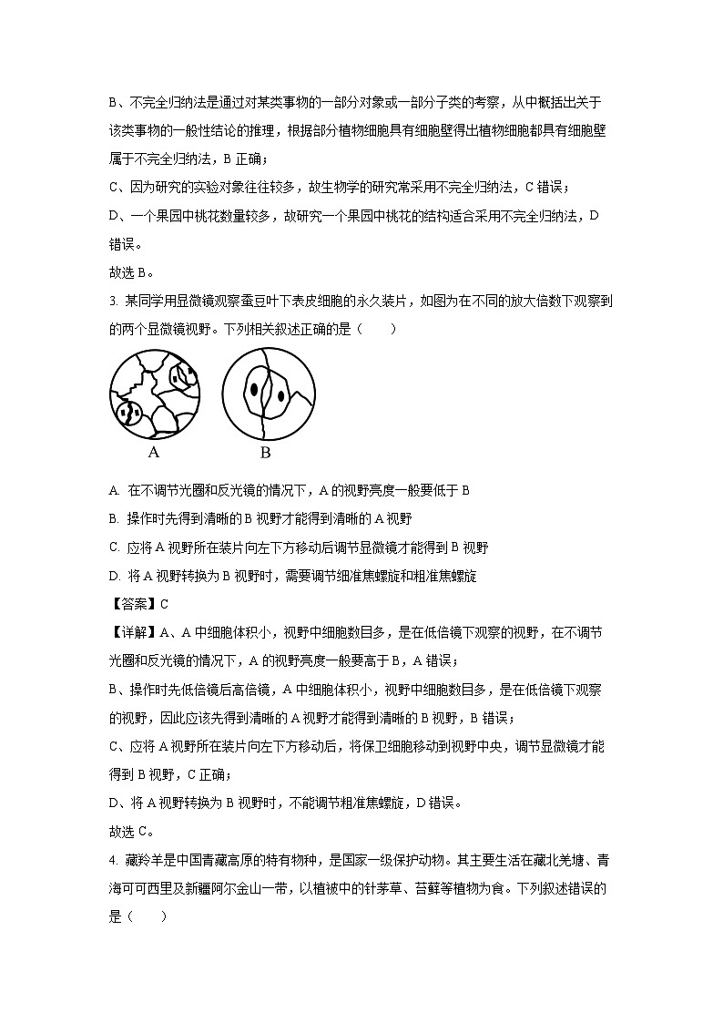 【生物】江西省部分校联考2025-2026学年高一上学期11月联考试题（解析版）第2页