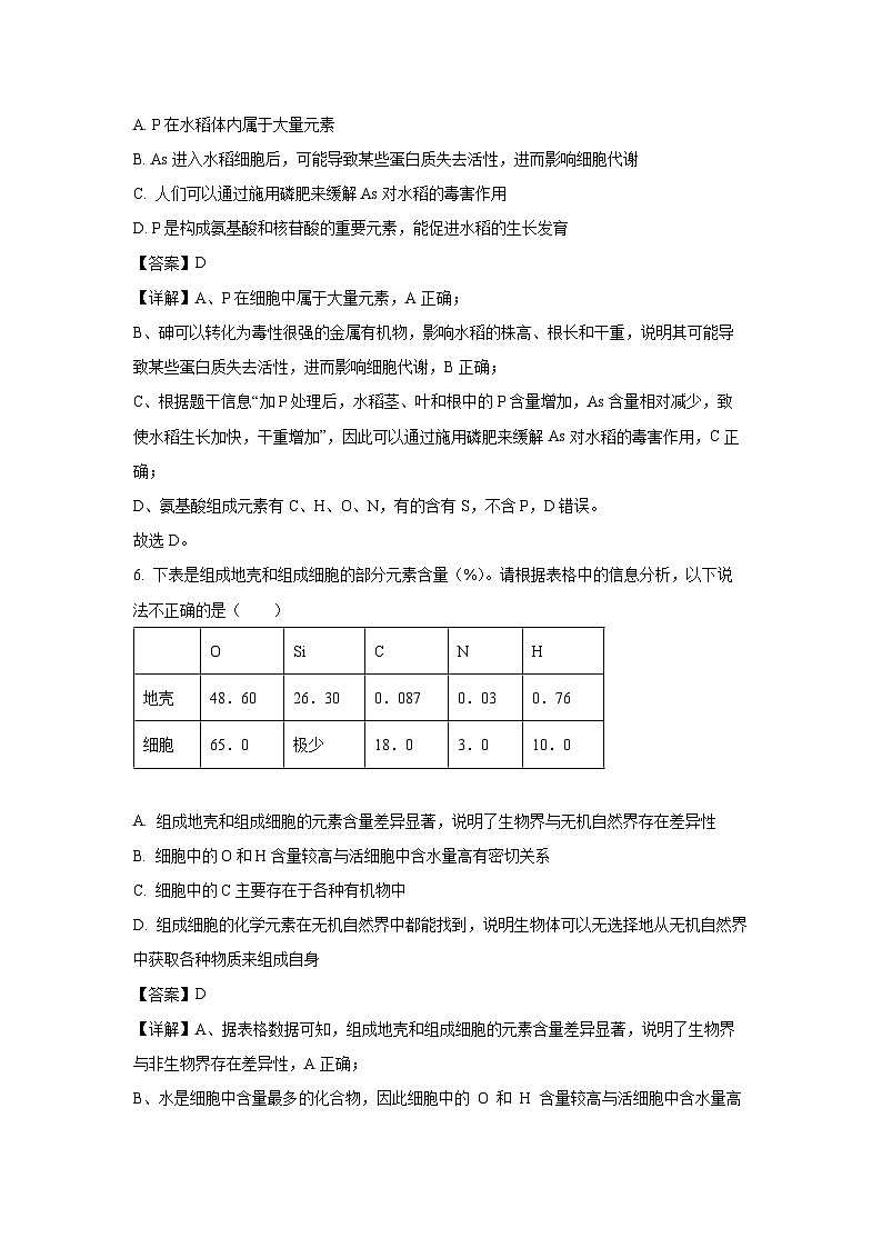 【生物】重庆市复旦中学教共体2025-2026学年高一上学期期中考试试题（解析版）第3页