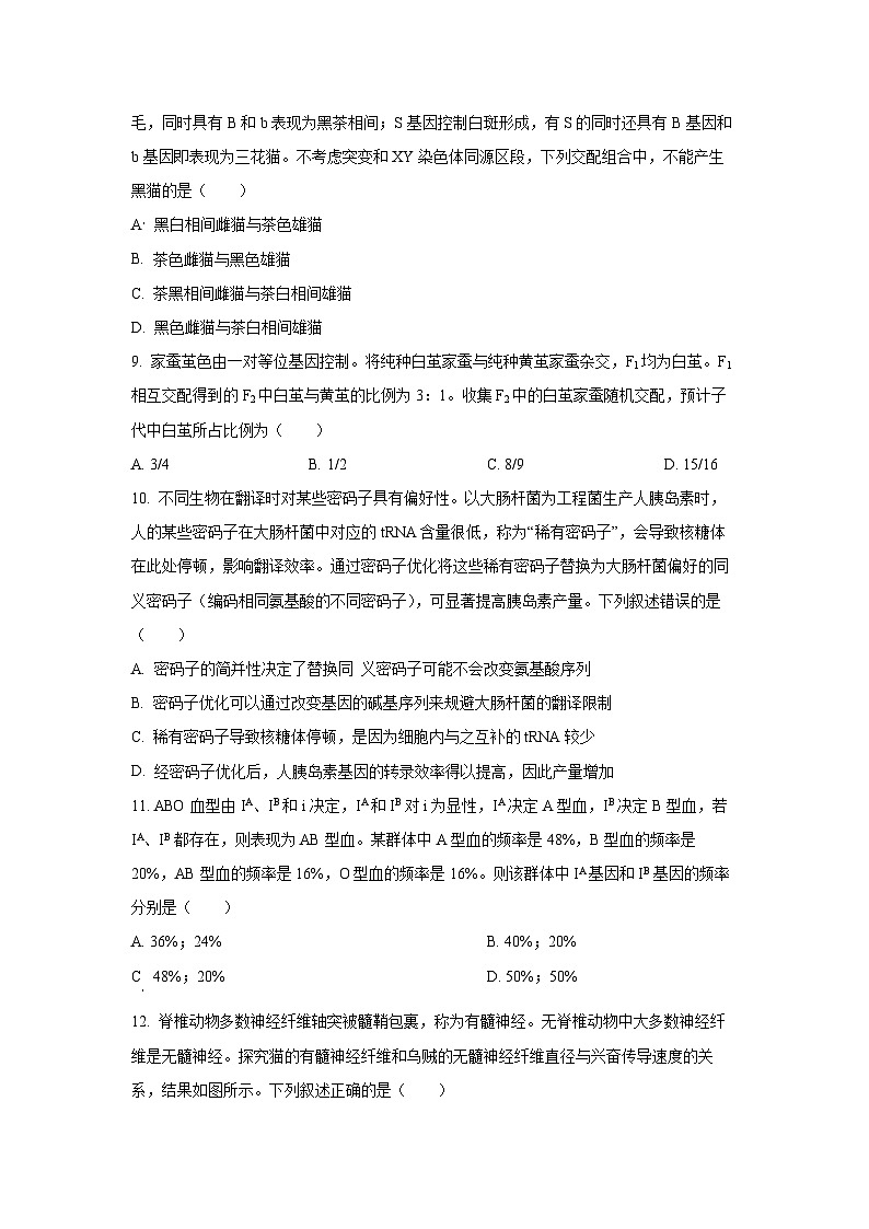 【生物】吉林省点石联考2025-2026学年高三上学期12月月考（学生版）第3页