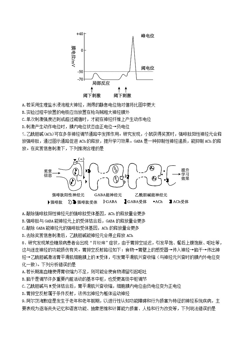 江西省赣州市十三校2025-2026学年高二上学期期中联考试题 生物 Word版无答案第2页