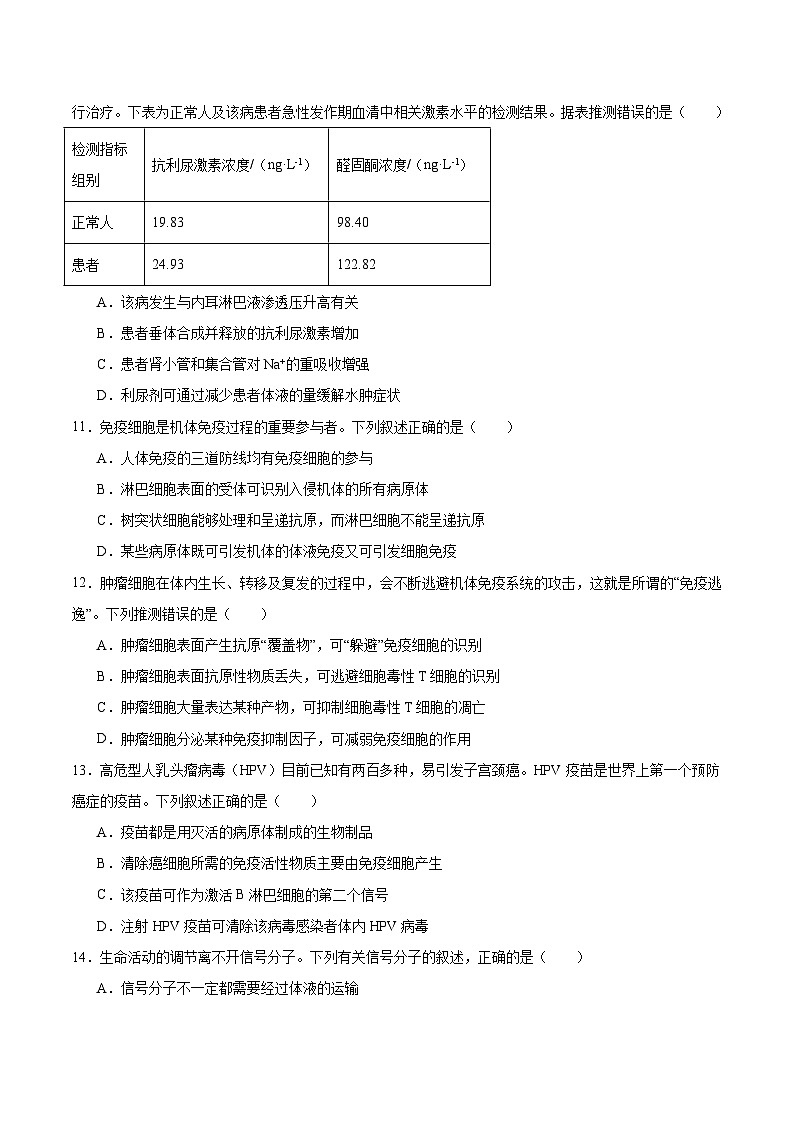 山西省太原市2025-2026学年高二上学期期中考试生物试题（Word版附答案）第3页