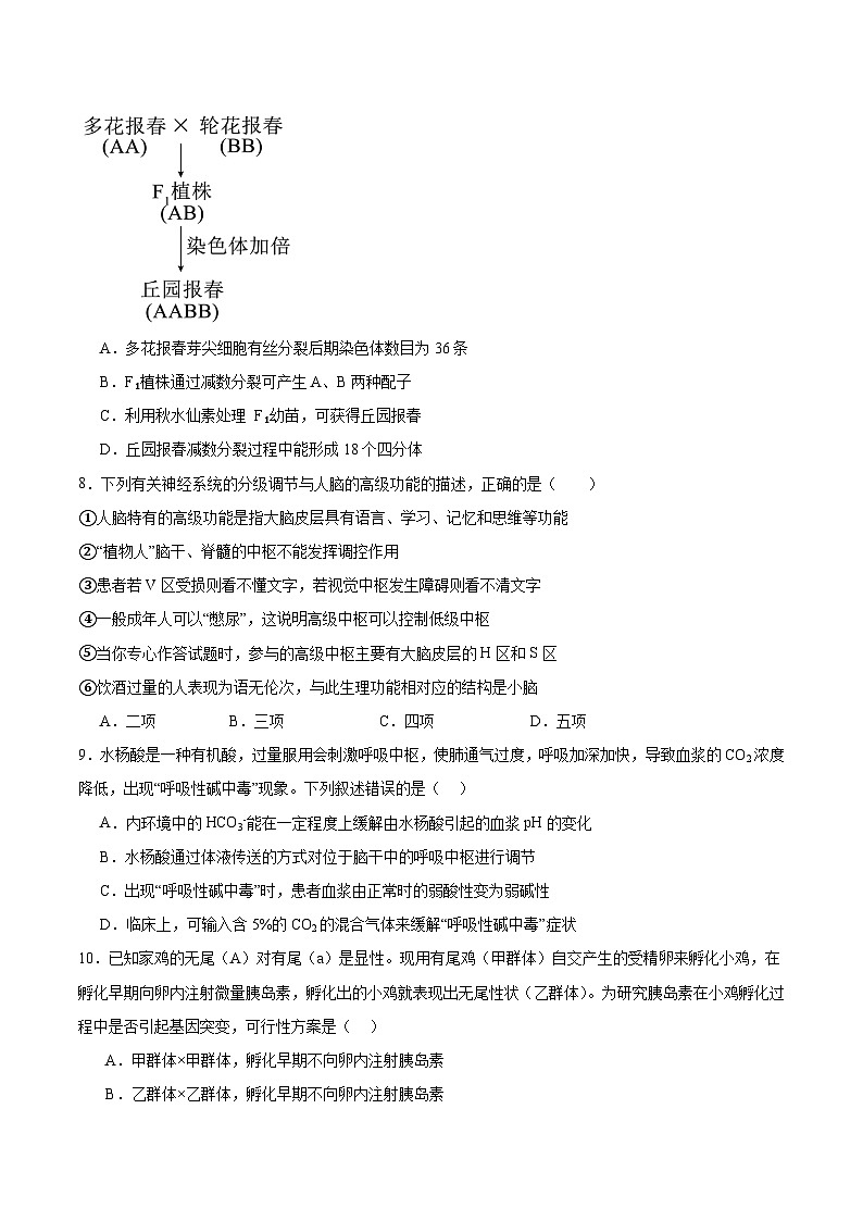 福建省莆田第一中学2025-2026学年高二上学期期中考试生物试题（Word版附答案）（选考）第3页