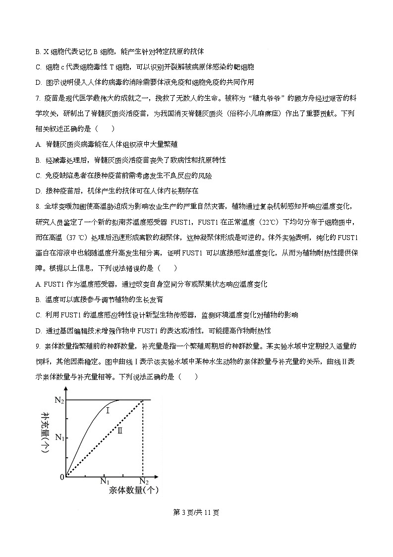 湖南省部分学校2025-2026学年高二上学期12月月考生物试题（原卷版）第3页