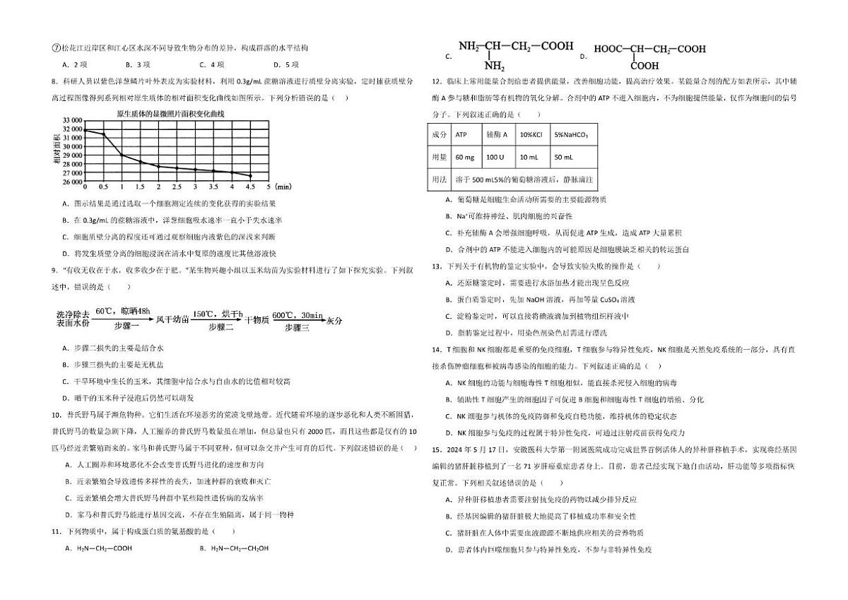 2025-2026学年内蒙古自治区鄂尔多斯市东胜区鄂尔多斯市第一中学高三上学期1月月考生物试题（有解析）第2页