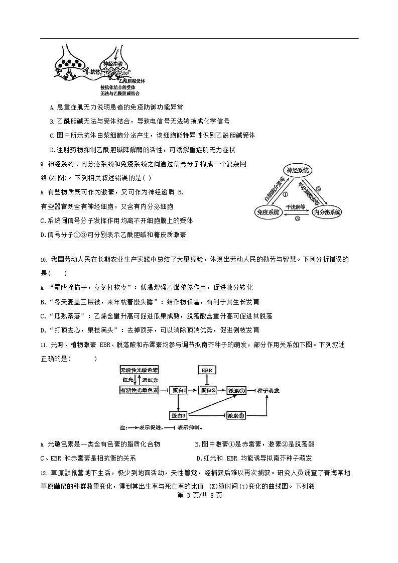 广东省汕头市潮阳实验学校2025-2026学年高二上学期12月月考生物试题第3页