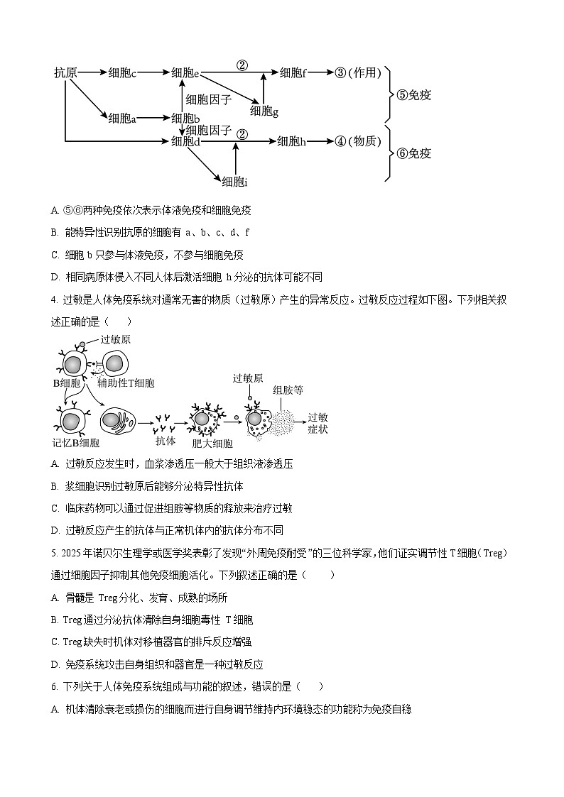 天津市第二中学2025-2026学年高二上学期12月月考生物试题第2页