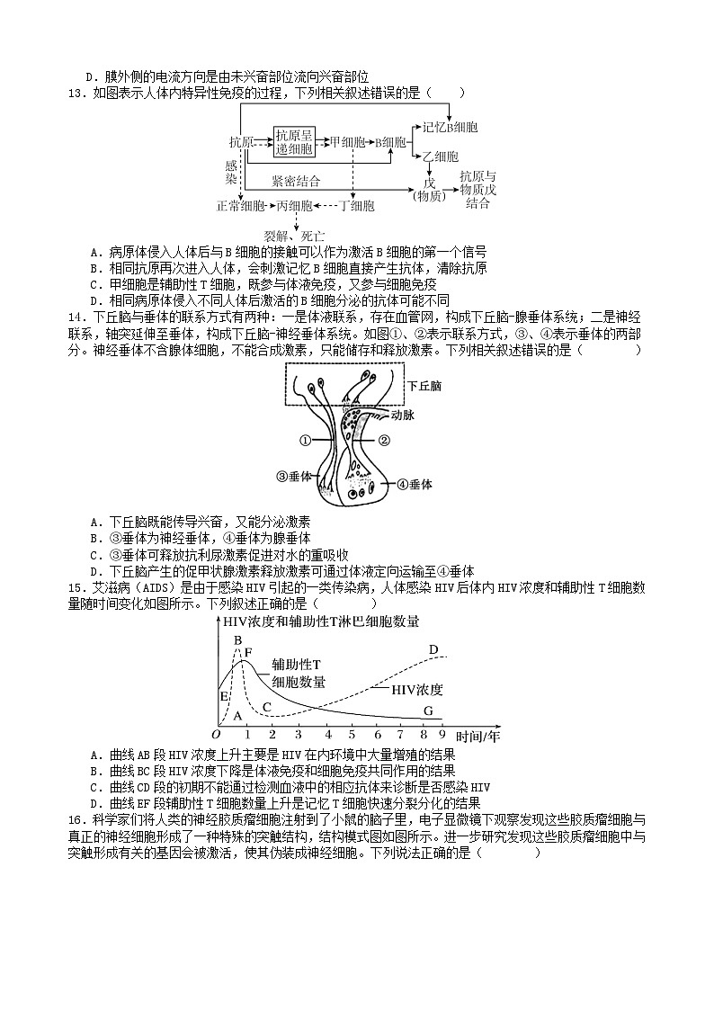 四川省南充市2025_2026学年高二生物上学期12月月考试题含解析第3页