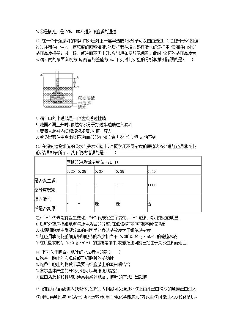 四川省仁寿第一中学校（北校区）2025-2026学年高一上学期12月月考生物试题第3页