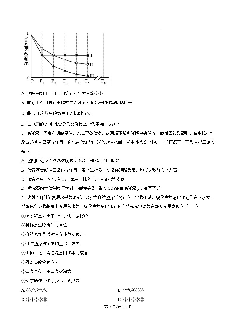 重庆市石柱中学校2025-2026学年高二上学期第一次月考生物试题  Word版无答案第2页
