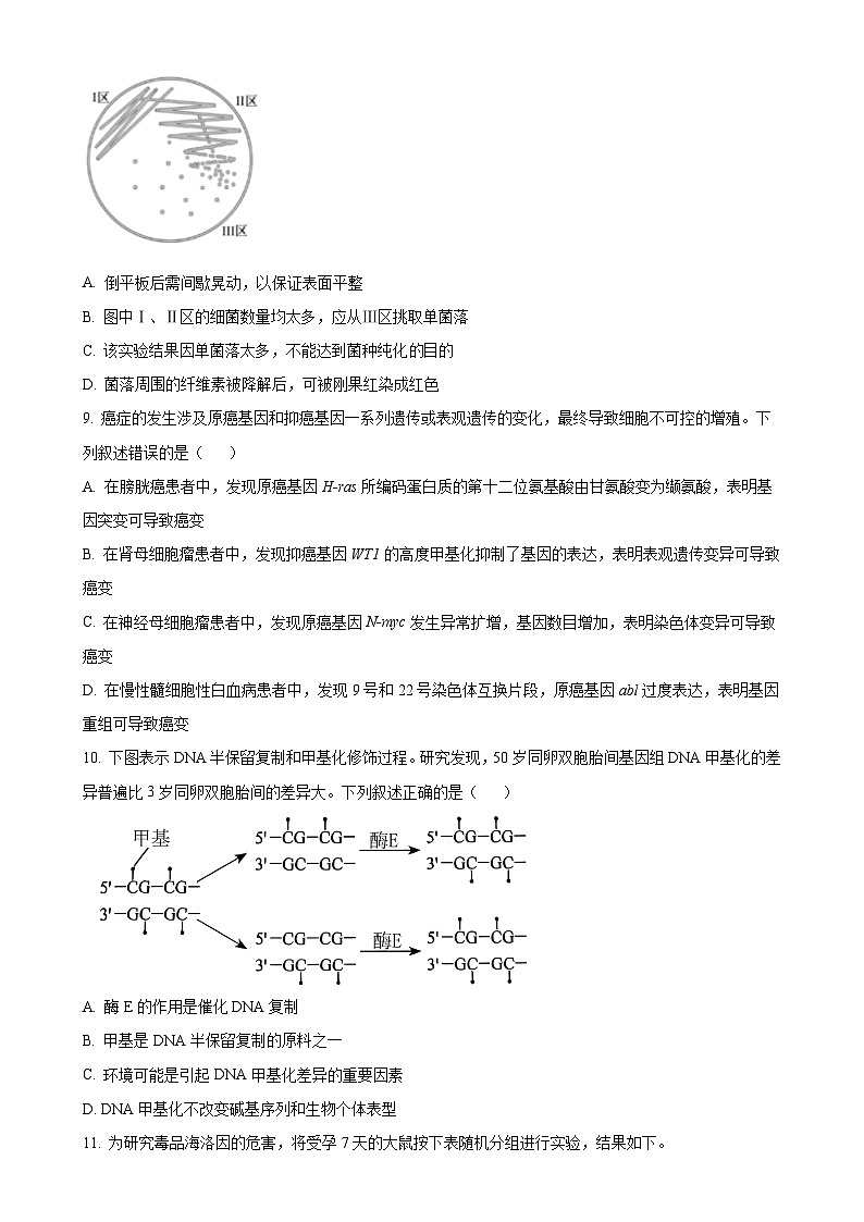 福建省厦门外国语学校高三上学期11月阶段考试生物试题（原卷版）-A4第3页