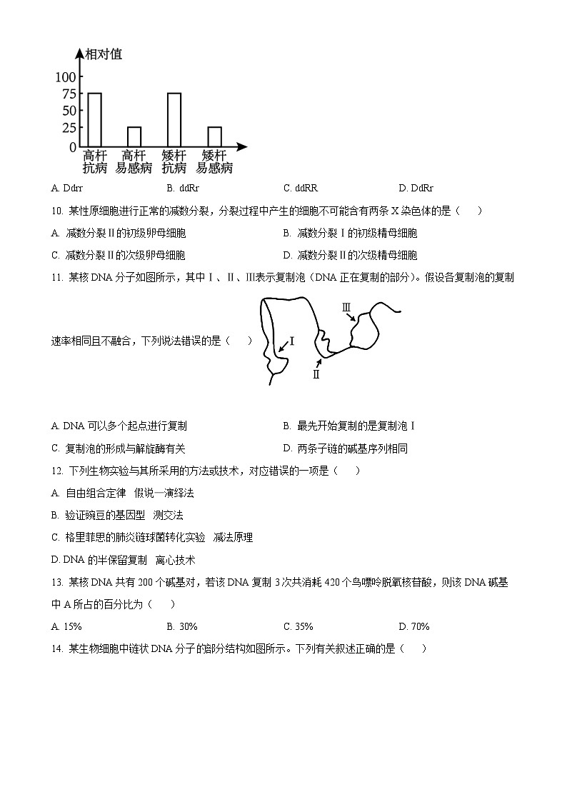 精品解析：重庆市璧山来凤中学等九校联考2023-2024学年高一下学期5月月考生物试题（原卷版）第3页