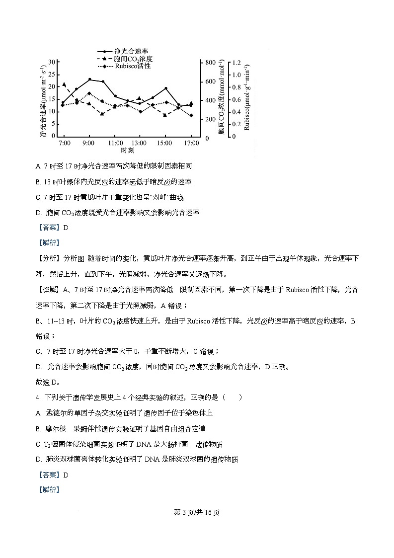 安徽省合肥市第八中学2025-2026学年高三上学期周测（8）生物试卷 Word版含解析第3页