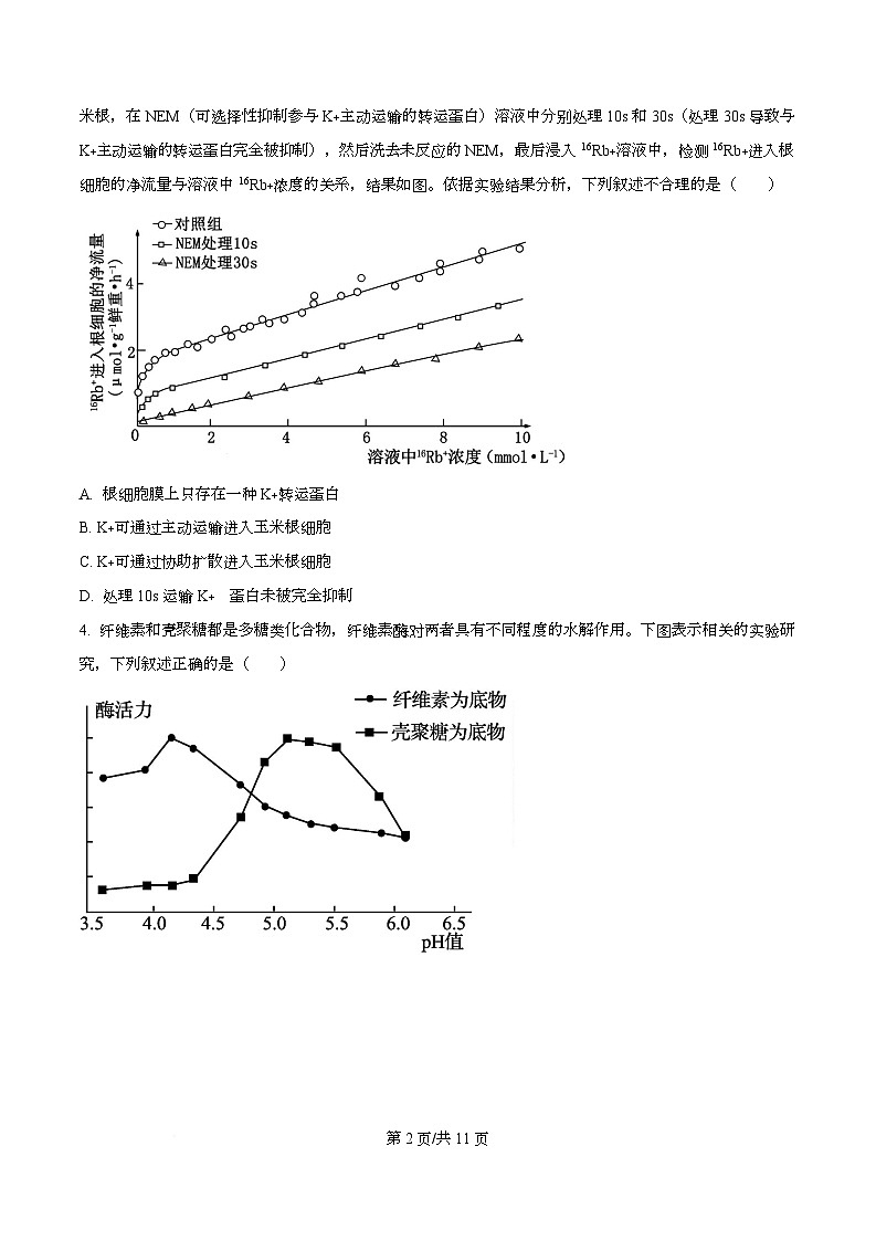 安徽“皖江名校联盟”2025-2026学年高三上学期质量检测生物试题 Word版无答案第2页