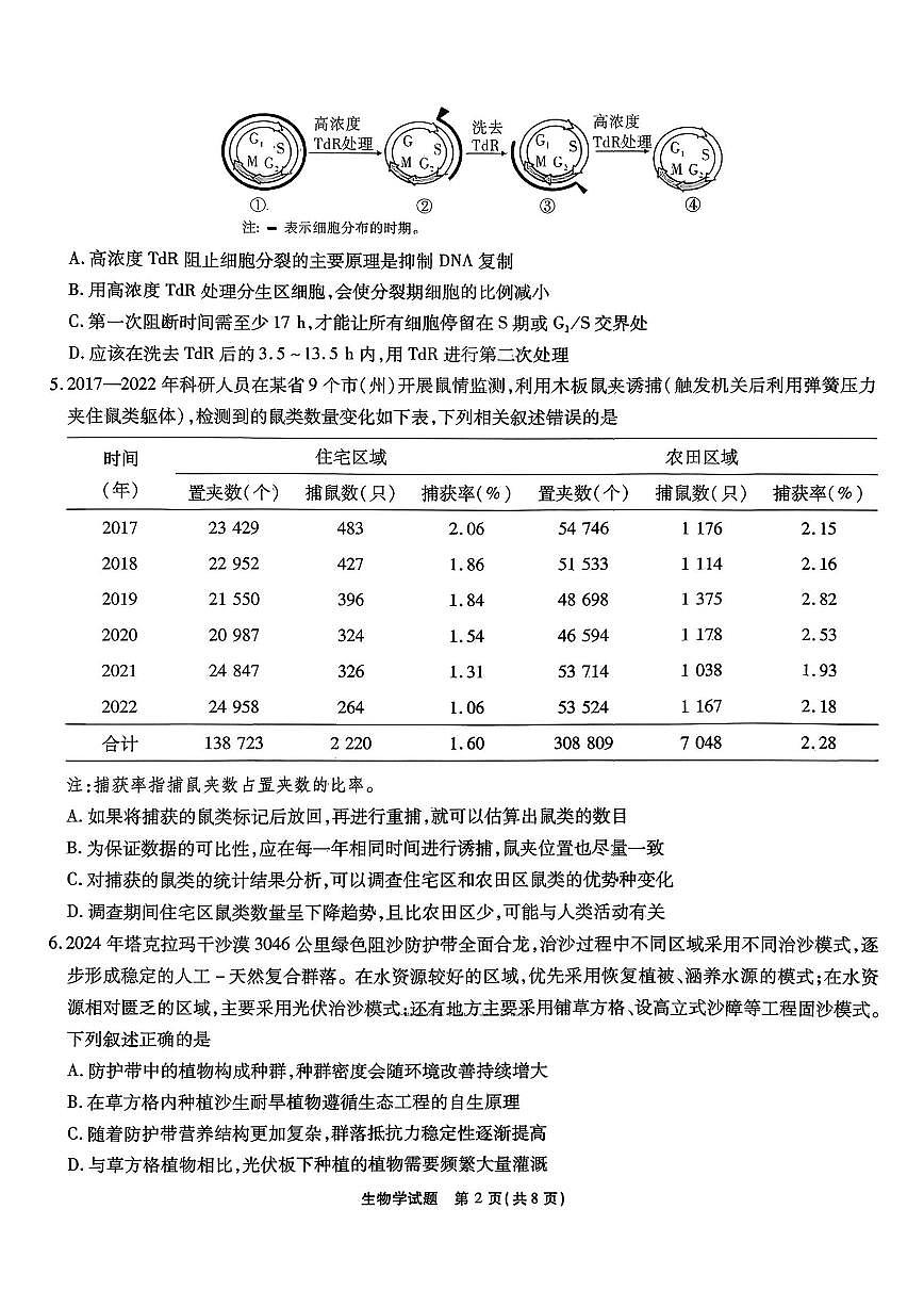 生物试卷-安徽六校2026届高三1月联考第2页