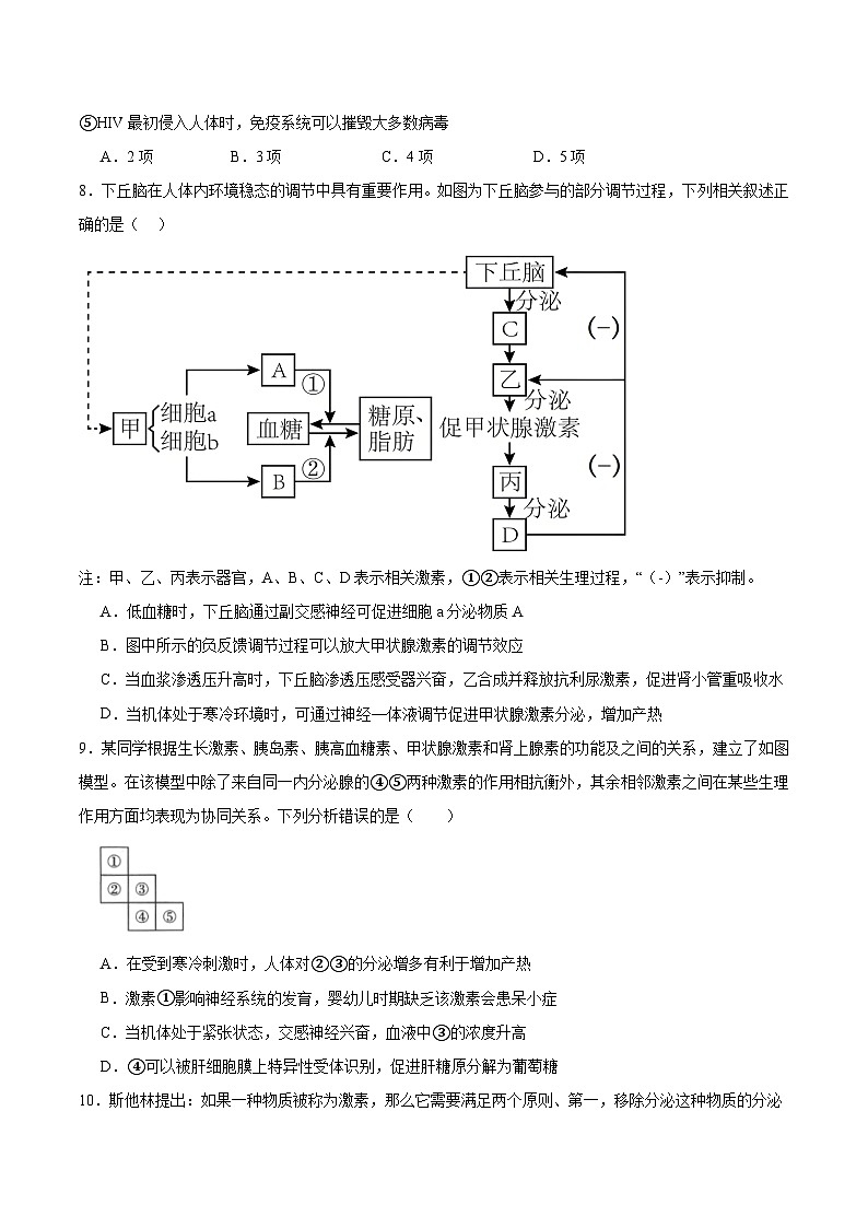 湖北省黄冈市重点高中2025-2026学年高二上学期12月月考试卷 生物(含答案）第3页