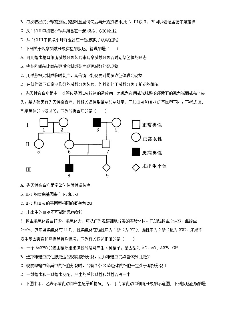 精品解析：河南省商丘市2023-2024学年高一下学期5月联考生物试题（原卷版）第3页