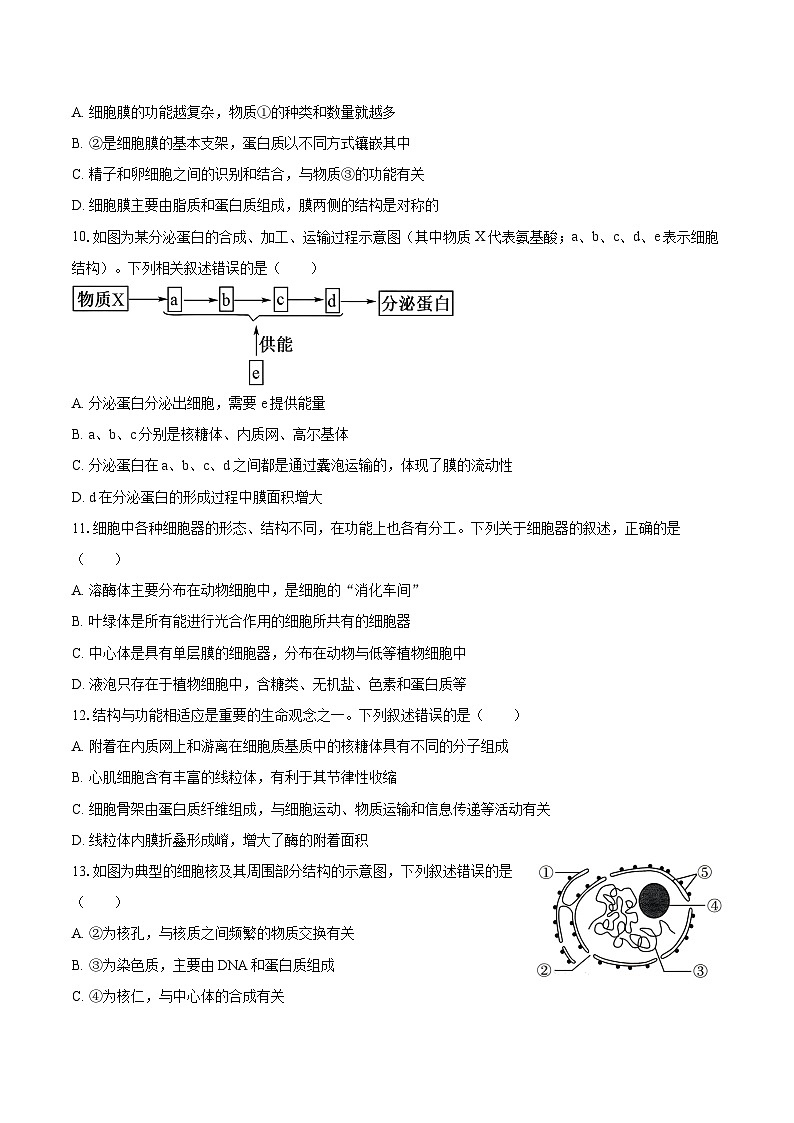 黑龙江省大庆中学2025-2026学年高一（上）期末生物试卷第3页
