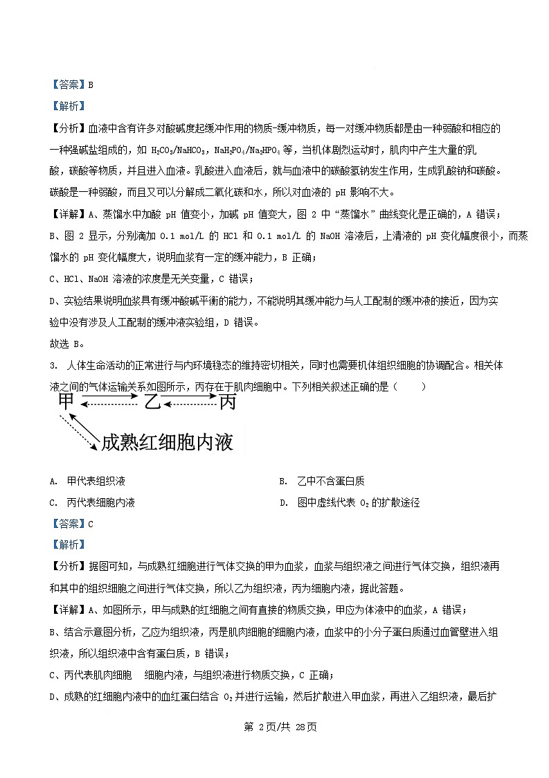 四川省南充市2025_2026学年高二生物上学期12月月考试题含解析第2页