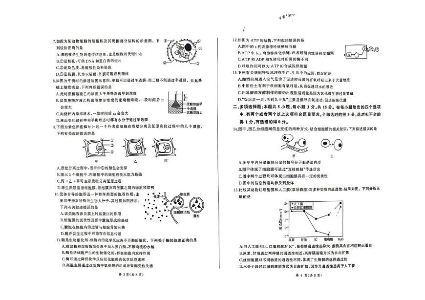 河北省承德市大教考2025-2026学年高一上学期12月联考生物试卷（PDF版附解析）第2页