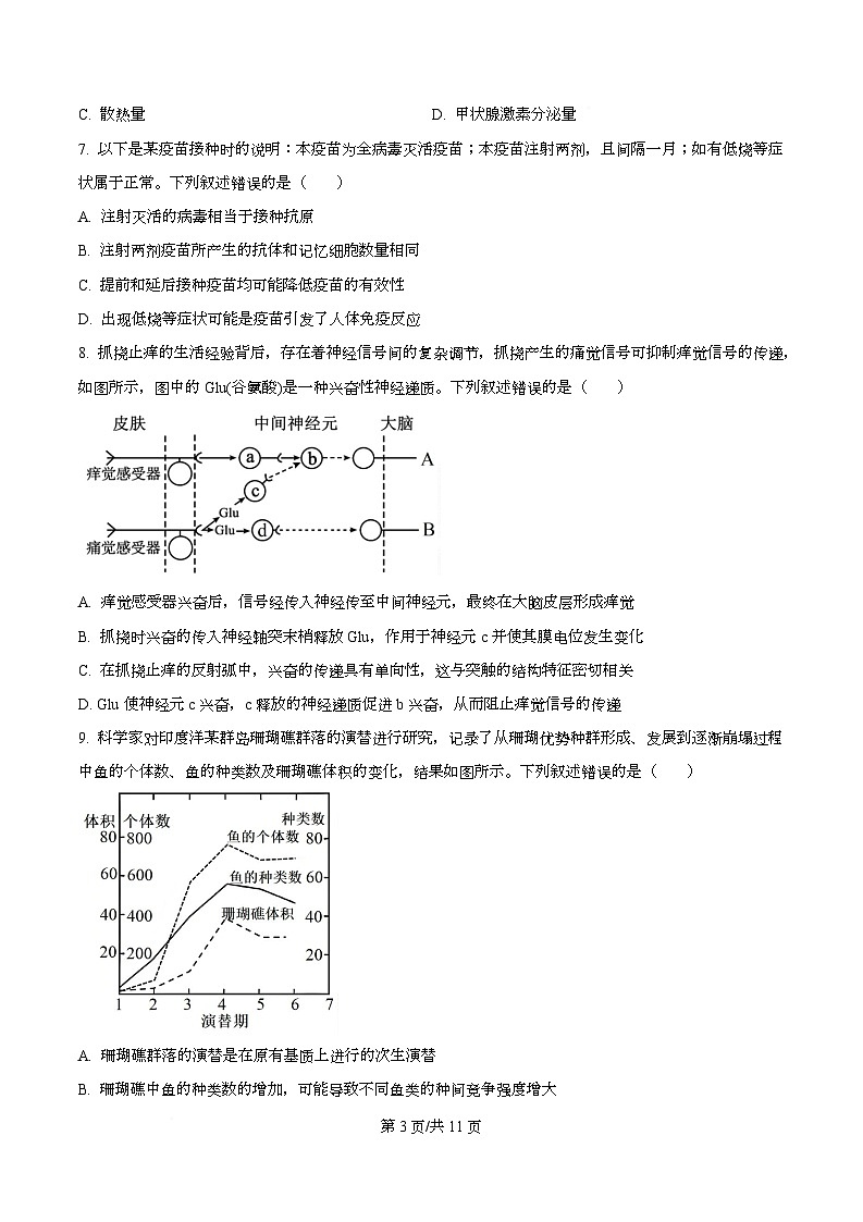 2026届广东省高三上学期12月金太阳联考生物试题（原卷版）第3页