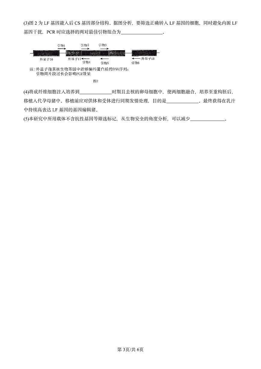 2025北京重点校高二（下）期末生物汇编：生物技术的安全性和伦理问题章节综合第3页