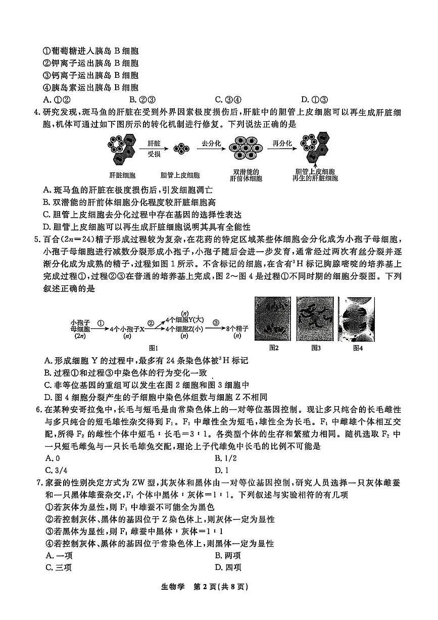 辽宁名校联盟2025-2026学年高三上学期1月期末考试生物试卷+答案第2页