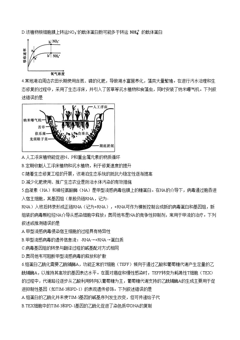 江西省部分高中2025_2026学年高三上学期1月联考生物试题（文字版，含答案）第2页