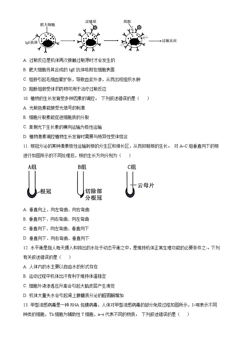 甘肃省白银市2024-2025学年高二上学期期末生物试题.（原卷版）-A4第3页