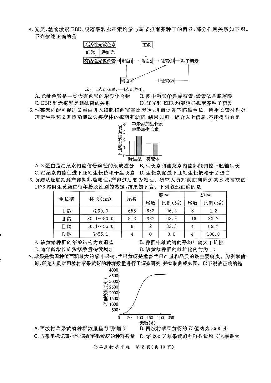 2026北京通州高二（上）期末生物试卷   无答案第2页