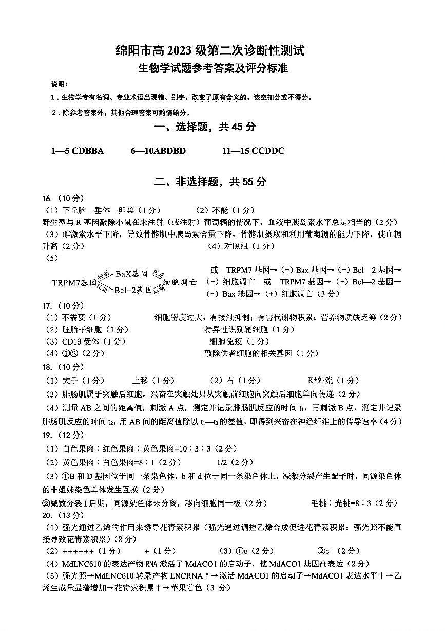 生物答案第1页