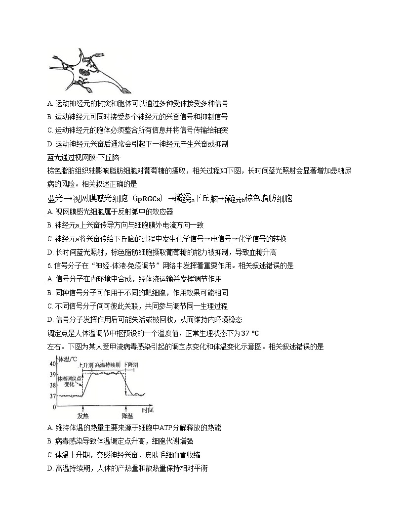 江苏省南通市海门中学2025_2026学年高二上学期期中考试生物试卷（文字版，含答案）第2页