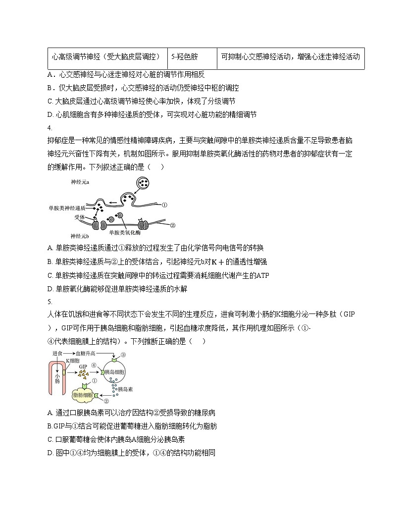 云南省曲靖市沾益区曲靖一中沾益清源高级中学2025_2026学年高二上学期12月月考生物试题（文字版，含答案）第2页