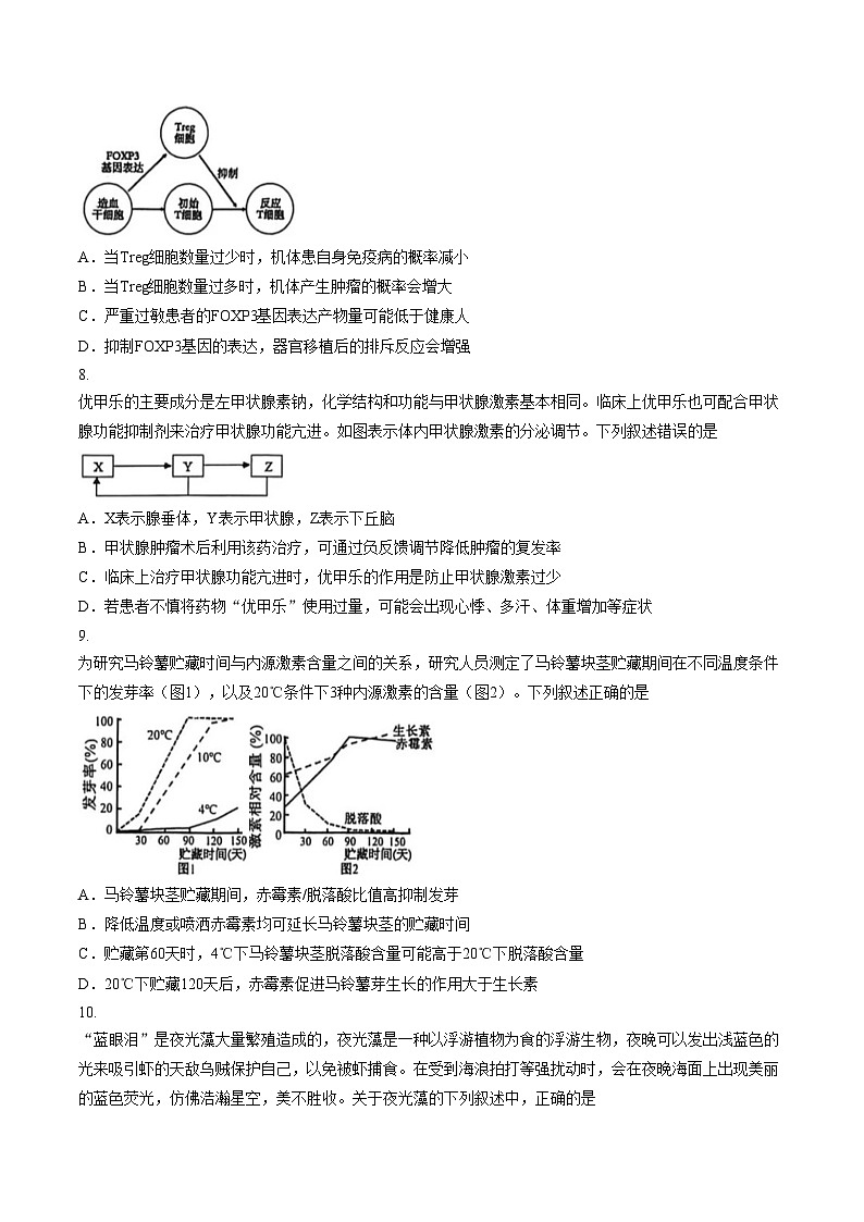 天津市河西区2025_2026学年高三上学期期末考试生物试卷（文字版，含答案）第3页