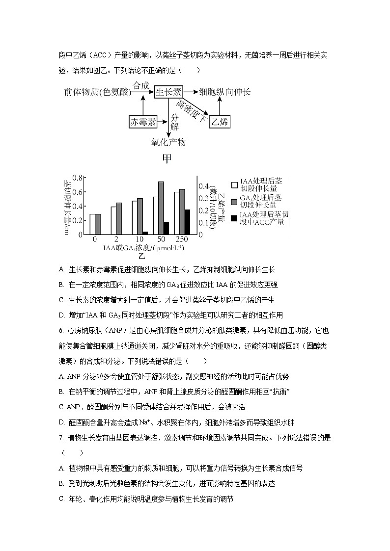 2024-2025学年宁夏回族自治区石嘴山市平罗县平罗中学高二上学期1月期末生物试卷（学生版）第3页