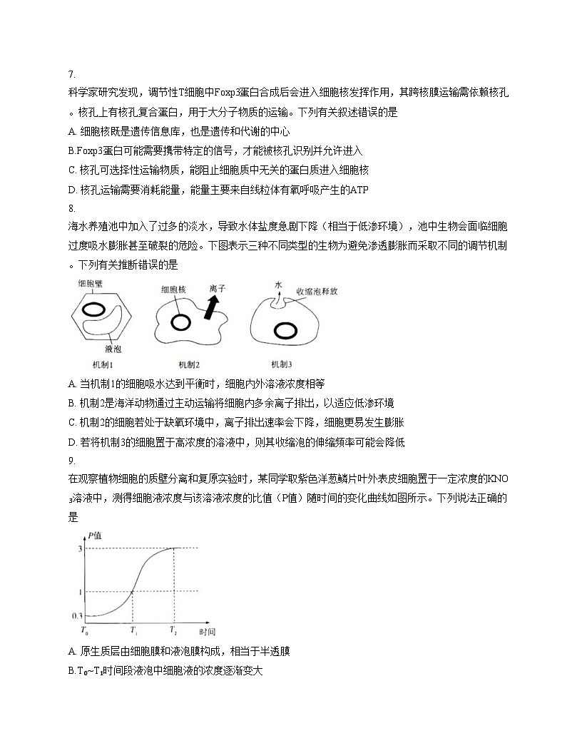 安徽省特色高中教研联谊会联考2025_2026学年高一上学期12月月考生物试题（文字版，含答案）第3页
