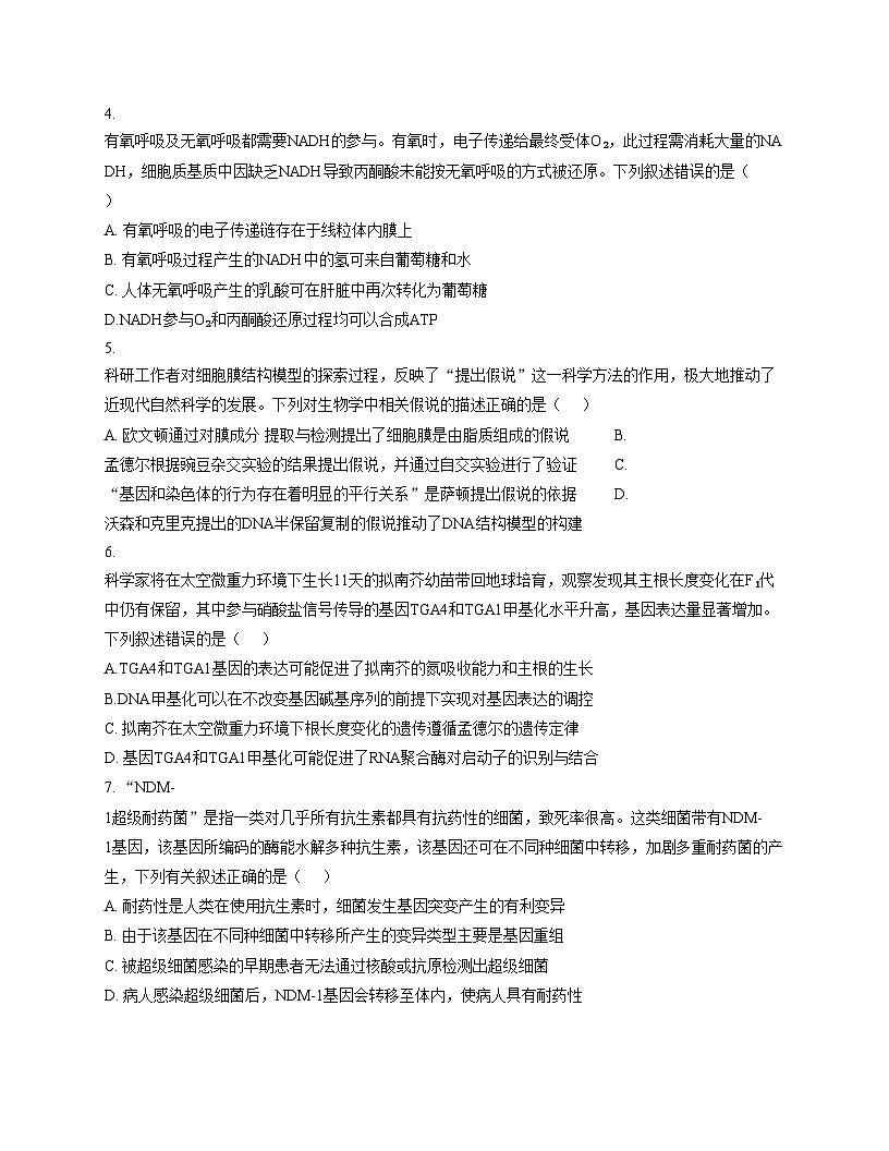 广东省揭阳市惠来一中、揭西一中联考2025_2026学年高三上学期12月月考生物试题（文字版，含答案）第2页