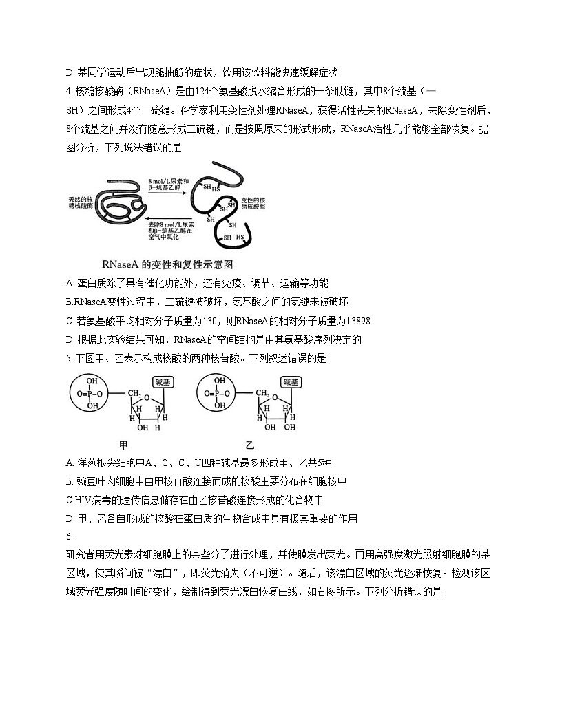 安徽省江南十校联考2025_2026学年高一上学期12月联考生物试题（文字版，含答案）第2页