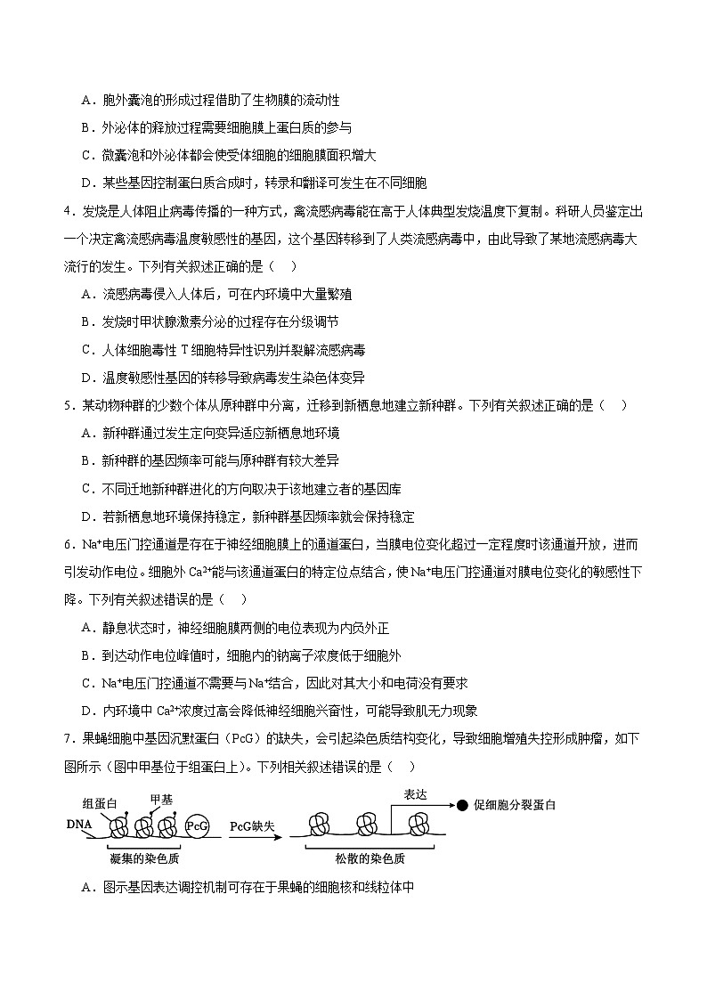 辽宁省沈阳市五校2026届高三上学期期末联考 生物试卷(含答案）第2页